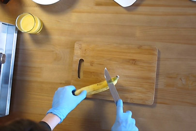 подготовка банана к запеканию
